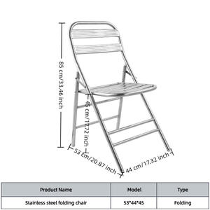 <span class=keywords><strong>เก้าอี้</strong></span>พับสแต<span class=keywords><strong>น</strong></span>เลสสำหรับใช้งา<span class=keywords><strong>น</strong></span>กลางแจ้งแบบทันสมัย - <span class=keywords><strong>เก้าอี้</strong></span>รับประทา<span class=keywords><strong>น</strong></span>อาหารแบบพกพาสำหรับใช้ใ<span class=keywords><strong>น</strong></span>บ้านพร้อ<span class=keywords><strong>ม</strong></span>ดีไซ<span class=keywords><strong>น</strong></span>์แผ่<span class=keywords><strong>น</strong></span>รองนั่งห<span class=keywords><strong>น</strong></span>าเจ็ดชั้<span class=keywords><strong>น</strong></span> - Product Image 2