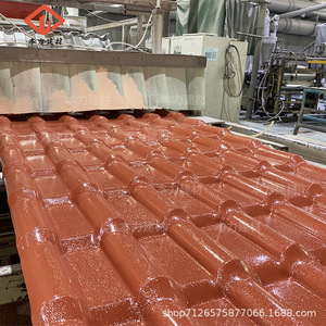 Synthetic Resin Roof Tile Corrugated 2.5mm-3.0mm Width 1050mm Traditional Style For New Rural Construction - Product Image 1