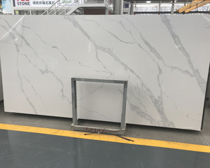 Chất lượng cao bắt chước đá cẩm thạch Jumbo Kích thước Quartz slab calacatta Nuvo trắng siêu tĩnh mạch calacatta Quartz đá slab giá - Product Image 5