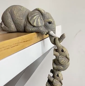 Figurine d'éléphant en résine Offre Spéciale Anime Style intérieur décor à la maison ornement pour étagère modèle Animal peinture Technique Statut - Product Image 5