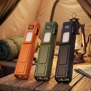 USB-<b>C</b> Rechargeable ABS Flashlight 7 Modes Magnetic XTE LED Torch Red COB Floodlight Camping Emergency Use EDC - Product Image 1