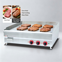Grill électrique plat Teppanyaki pour la restauration, corps en acier inoxydable antirouille, pour les tâches de cuisson commerciales à haut volume