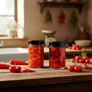 Ensemble <span class=keywords><strong>de</strong></span> bocaux en verre ronds classiques avec couvercle à vis pour le stockage des aliments en cuisine, la mise en conserve, les cornichons, la <span class=keywords><strong>confiture</strong></span>, les conserves - Product Image 3