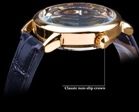 Gewinner 22mm Lederband uhr Herren Royal Golden Luxury Gear Skeleton Clock Herren Automatische mechanische Mode Armbanduhren