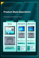 Pantalla Industrial OEM de 12.1 Pulgadas 1280*800 16:10, VGA DP Hd-Mi HMI, Pantalla Táctil Capacitiva/Resistiva, Monitor de PC Industrial