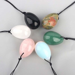 Offres Spéciales pour L'exercice Vaginal de forme Ovale en gros obsidienne Naturelle Yoni Oeufs Boîte ensemble pour les femmes - Product Image 1