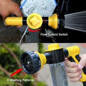Pistolet de lavage haute pression pour animaux de compagnie, 3 modes réglables, pour douche, nettoyage, bain, eau, mousse et savon – Outil de nettoyage en gros - Product Image 2