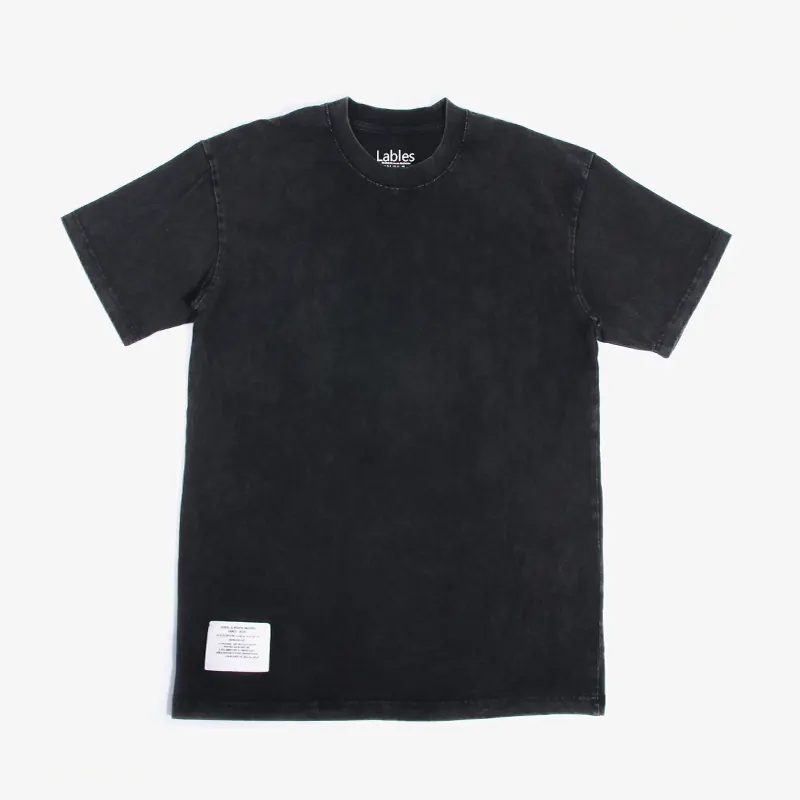 2021 हाई स्ट्रीट काले हिप हॉप कस्टम लोगो बड़े एसिड धोने टीशर्ट पुरुषों विंटेज धोया टी शर्ट