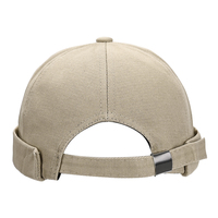 Sombrero de piel de melón con logotipo personalizado de algodón de 6 paneles sin ala, sombrero de cúpula informal de moda Retro Hip Hop, gorras de béisbol Sin borde, novedad