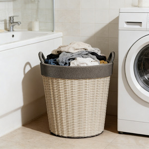 Collapsible Laundry <b>Basket</b> Round <b>Large</b> Capacity Foldable Clothes Organizer <b>for</b> Bathroom Bedroom <b>Storage</b> - Product Image 2