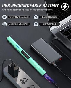 Briquet électrique vintage personnalisé avec logo, rechargeable par USB, à arc, pour cuisine, bougies et plastique - Product Image 2