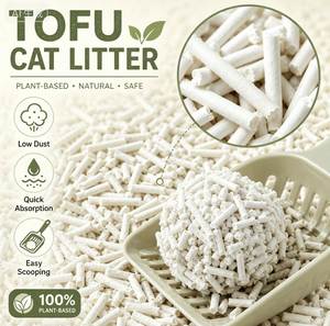 Litière pour chat en tofu de qualité supérieure, biodégradable, désodorisante, faible teneur en poussière, pour le nettoyage des animaux de compagnie, vente en gros OEM - Product Image 2
