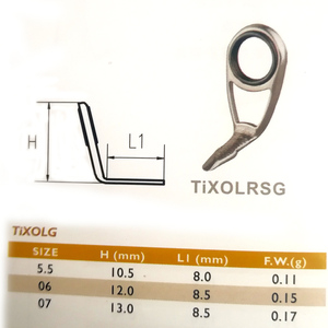 Seaguide — bague de <span class=keywords><strong>canne</strong></span> à pêche spinning TiXOLG, en titane, un seul pied, équipement de guidage - Product Image 2