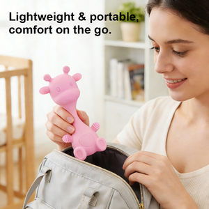 <span class=keywords><strong>Hochet</strong></span> sensoriel en <span class=keywords><strong>silicone</strong></span> <span class=keywords><strong>personnalisable</strong></span> de qualité alimentaire pour bébés, motif girafe, jouet de dentition pour enfants - Product Image 4