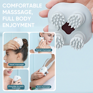 Masseur de cuir chevelu électrique rechargeable portable, étanche, pour le nettoyage des cheveux et la relaxation de la tête - Product Image 4