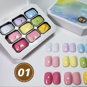 Paleta <span class=keywords><strong>de</strong></span> Gel BIN Neon <span class=keywords><strong>de</strong></span> 9 <span class=keywords><strong>Colores</strong></span>, Gel UV Fluorescente <span class=keywords><strong>de</strong></span> Alta Pigmentación para Uñas Ombre y Degradado - Product Image 5
