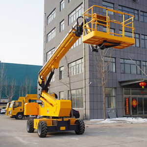 Elevador de pluma de nueva construcción con Joystick autopropulsado Elevador de pluma telescópico de combustible Equipo de construcción de edificios - Product Image 5