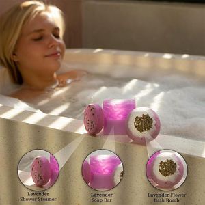 Cesta de Regalo para Baño con Bombas de Baño, Jabón, Velas, Manta de Condolencias y Sets de Regalo con Velas para Mujeres y Hombres - Product Image 3