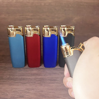 Briquet torche portable en métal fin à motif floral, coupe-vent, rechargeable au butane, logo personnalisé, vente en gros, pré-rempli, livraison légale aux États-Unis
