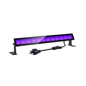 36 LED UV Violet Black Lights 24W LED Black light Bar para Halloween Party Brilho Paint Bar Lâmpada Laser Stage Wall Washer Spotlight