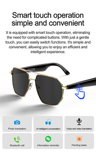Gafas Inteligentes con IA W100C - Auriculares Vestibles para Oficina con Funciones de Música, Llamadas y Traducción - Product Image 6