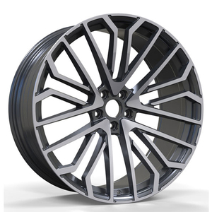 Jantes en alliage d'aluminium forgé noir à multiples rayons, finition usinée, 19 20 21 22 pouces, 5x112 PCD, pour voitures <span class=keywords><strong>de</strong></span> tourisme - Product Image 2