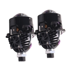 New 2.5 Inch LED Headlights 50W Double Lamp Cup Bi Focal Lens Super Heat Rejection Bi LED Projector Lens for Universal Car - Product Image 6