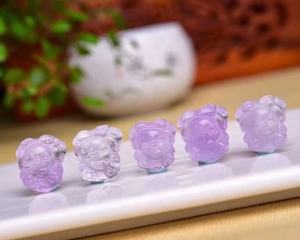 Quarzo naturale guarigione cristallo cartoon figurine sculture lavanda ametista <span class=keywords><strong>farfalla</strong></span> <span class=keywords><strong>elefante</strong></span> per ciondolo - Product Image 2