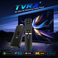 Usine directe Mini TV Stick TVR3 + Android 14 Smart Set-Top Box double 2.4G/5G WIFI 4K/8K Streaming pas cher TVR3 + Android Mini Stick