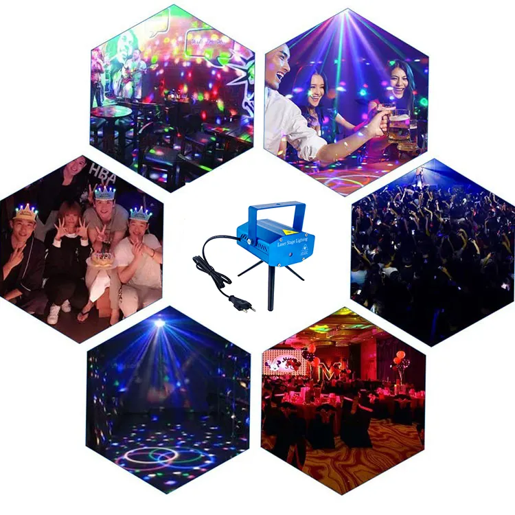 Wired Mini Laser Stage Lighting Effect Projector Party DJ Club Bar Mini Laser Light