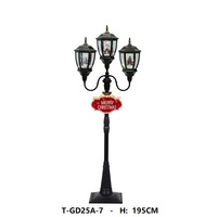 Nouvelle conception de lanterne à neige LED, triple lampadaire, 3 lampes avec musique pour la décoration des fêtes de Noël