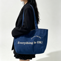 Sac fourre-tout en toile de coton recyclable imprimé avec un slogan personnalisé, ouverture supérieure, grande capacité, écologique, réutilisable, cadeau, 6oz-16oz