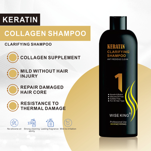 Shampoo <span class=keywords><strong>sans</strong></span> <span class=keywords><strong>silicone</strong></span> à la kératine et au collagène, <span class=keywords><strong>professionnel</strong></span>, anti-résidus, nettoyage en profondeur du cuir chevelu, parfum durable pour tous les types de cheveux - Product Image 2