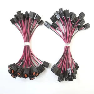 Chicote de fios automotivo de 2 pinos para montagem de cabos, conector automático personalizado