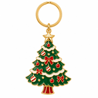 Gantungan Kunci Logam Enamel Bentuk Kustom Rumah Gingerbread Natal Rusa Kutub Logo Kustom Pesanan Grosir Personal