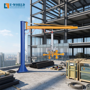 เครนยกกระจก Cantiever รุ่น Crane Glass Lifter รับน้ำหนัก 200 กก. เครื่องยกเคลื่อนย้ายกระจกเหล็ก 380V 3-19 มม. - Product Image 1