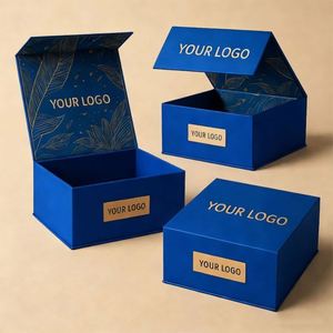Custom Eco-Friendly Luxury Large Premium Magnetic Flip Top <b>Gift</b> <b>Box</b> Recycled Materials Matte Rigid Cardboard Gold Foil Inner - Product Image 2