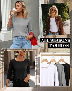 Camisetas de Manga Corta para <span class=keywords><strong>Mujer</strong></span>, Cuello Redondo, Estilo Informal, Básico, Moderno, Holgado - Product Image 3