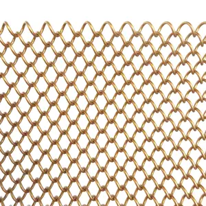 Stainless Steel Aluminium Flexible Metal Decorative Wire Mesh Fabric For Cabinet Doors