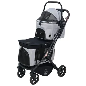 Twin Pet Xe đẩy Trailer Dog Pet Xe đẩy có thể tháo rời mèo xe đẩy