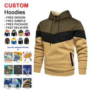 Custom Men's 100% Polyester Block Pullover <strong>Jumper</strong> Sweatshirt Winter Casual Embroidered OEM Winter Casual Embroidered Washed XL - Product Image 1