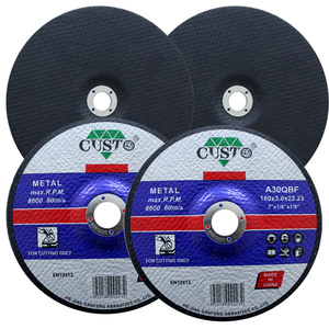 Disque à lamelles abrasif renforcé de fibres, 7 pouces (180 mm), OEM personnalisé CUSTO <span class=keywords><strong>T42</strong></span> 80 m/<span class=keywords><strong>s</strong></span> pour métal/inox/pierre - Product Image 4