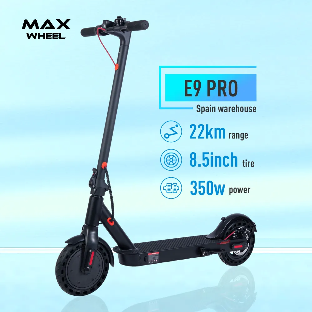 แฟชั่นสกู๊ตเตอร์ไฟฟ้าผู้ใหญ่พับได้ E9 Pro 36V 350W 7.5a E-Scooter สำหรับผู้ใหญ่ราคาถูกจีนไฟฟ้าสกู๊ตเตอร์