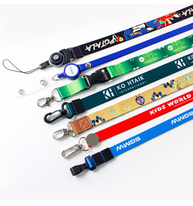 Wholesale Eco-Friendly Polyester Custom Pen Holder Lanyard with <b>Hook</b> and Rubber Ring Silk Screen Printing - Product Image 4
