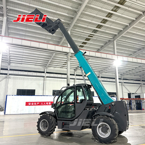 Manipulador telescópico Euro 5 EPA Motor <span class=keywords><strong>4.5ton</strong></span> Carretilla elevadora telescópica con grúa cargadora - Product Image 1