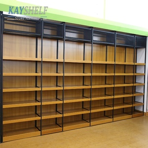 Siêu Thị <span class=keywords><strong>Racks</strong></span> Tường Kệ Gỗ Tiện Lợi Cửa Hàng Cung Cấp Hiển Thị Nội Thất Gondola - Product Image 2