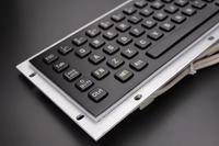 Clavier industriel métallique USB filaire avec trackball, étanche IP65, compatible avec Windows/Linux/Mac pour machine CNC