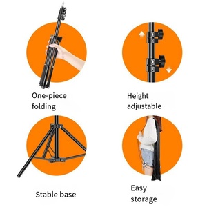 210cm mới đa chức năng có thể điều chỉnh cho điện thoại tiktok sống máy ảnh nhiếp ảnh Ánh sáng đứng di động có thể gập lại chân máy đứng - Product Image 3