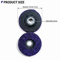 Disque de ponçage et de décapage violet dur 4,5 pouces 115 mm trou de 22 mm en carbure de silicium pour le décapage de la rouille industrielle des métaux