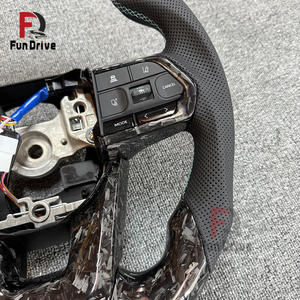 Volante Deportivo Gr de Fibra de Carbono Forjado Gris para Toyota Hilux Fortuner Land Cruiser Camry 2025 2011 Xse <span class=keywords><strong>2023</strong></span> - Product Image 2